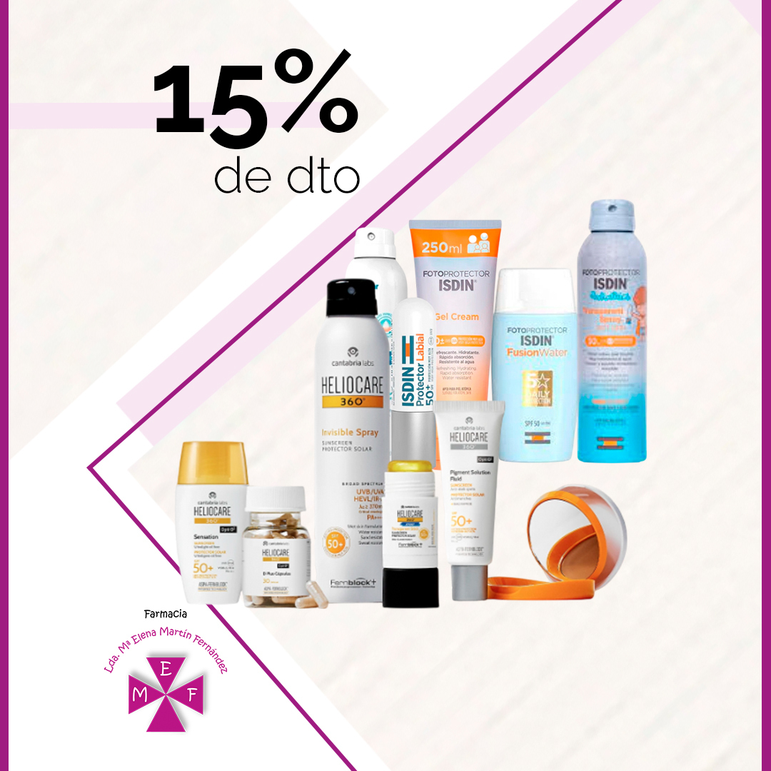 FOTOPROTECTORES ISDIN, HELIOCARE Y E.M.