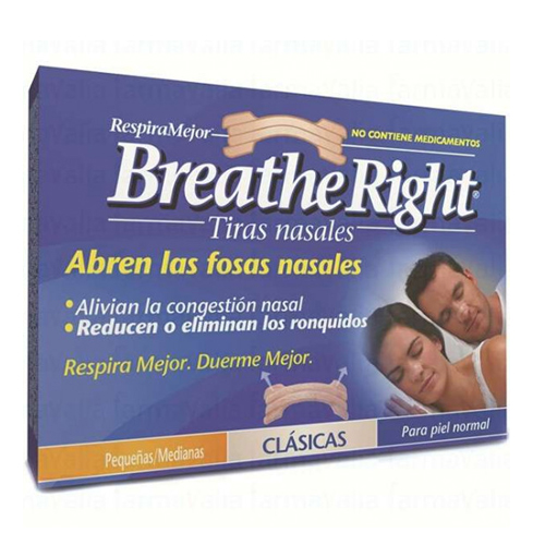 Antirronquidos: Breathe Right 10 tiras Nasales clásicas Medianas