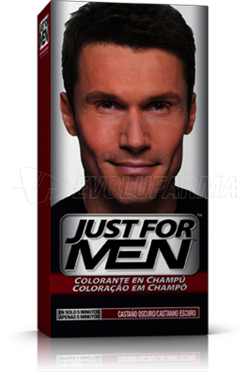 JUST FOR MEN. CHAMPÚ COLORANTE. Color Castaño Oscuro