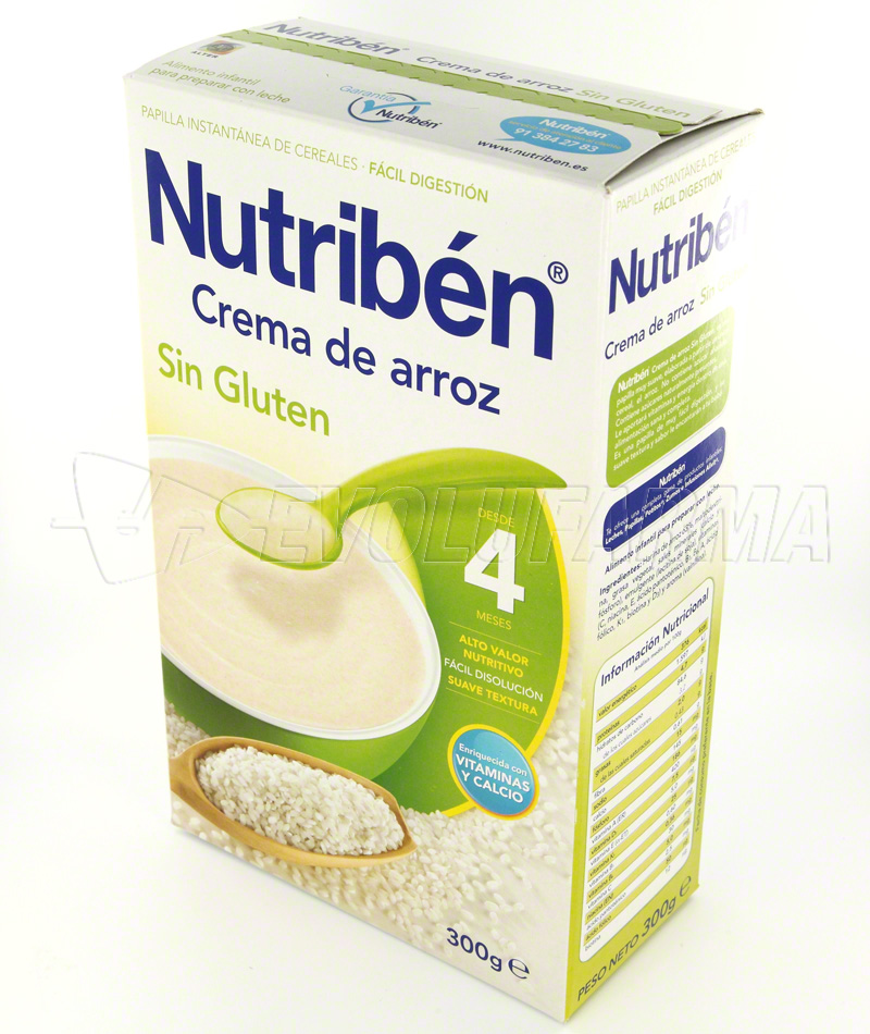Comprar Papilla Nutribén Crema Arroz Sin Gluten 300 gr - Alimento