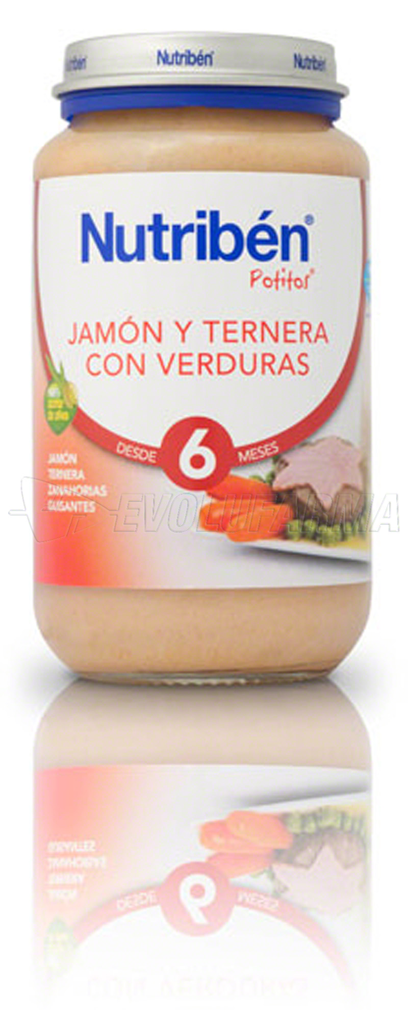 NUTRIBEN POTITO JAMÓN-TERNERA VERDURA, 250g