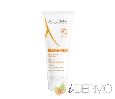 A-DERMA PROTECT LECHE SPF50+ MUY ALTA PROTECCION 1 ENVASE 250 ML