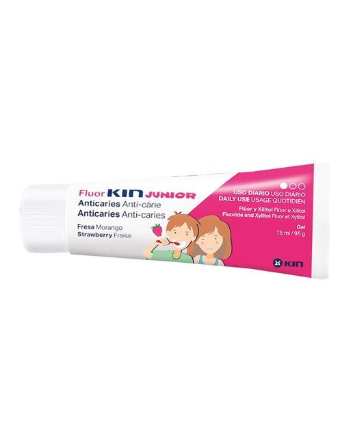 Gel Dentífrico Fluorkin Junior Fresa 75 ml Kin