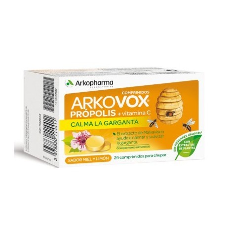 ARKOVOX PROPOLIS + VITAMINA C 24 COMPRIMIDOS MIEL Y LIMON