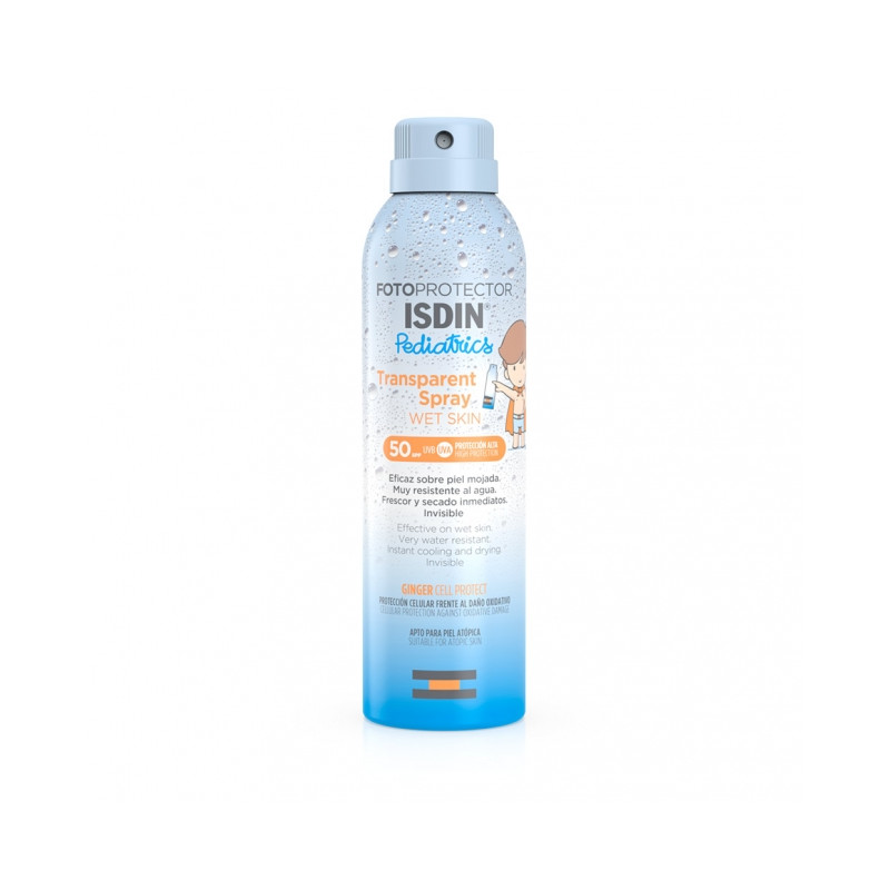 FOTOPROTECTOR ISDIN TRANSPARENT SPRAY WET SKIN PEDIATRICS SPF 50+ 200ML