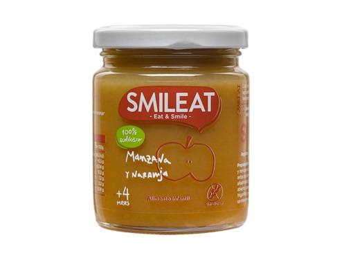 SMILEAT TARRITO MANZANA Y NARANJA ECOLÓGICO 230GRS