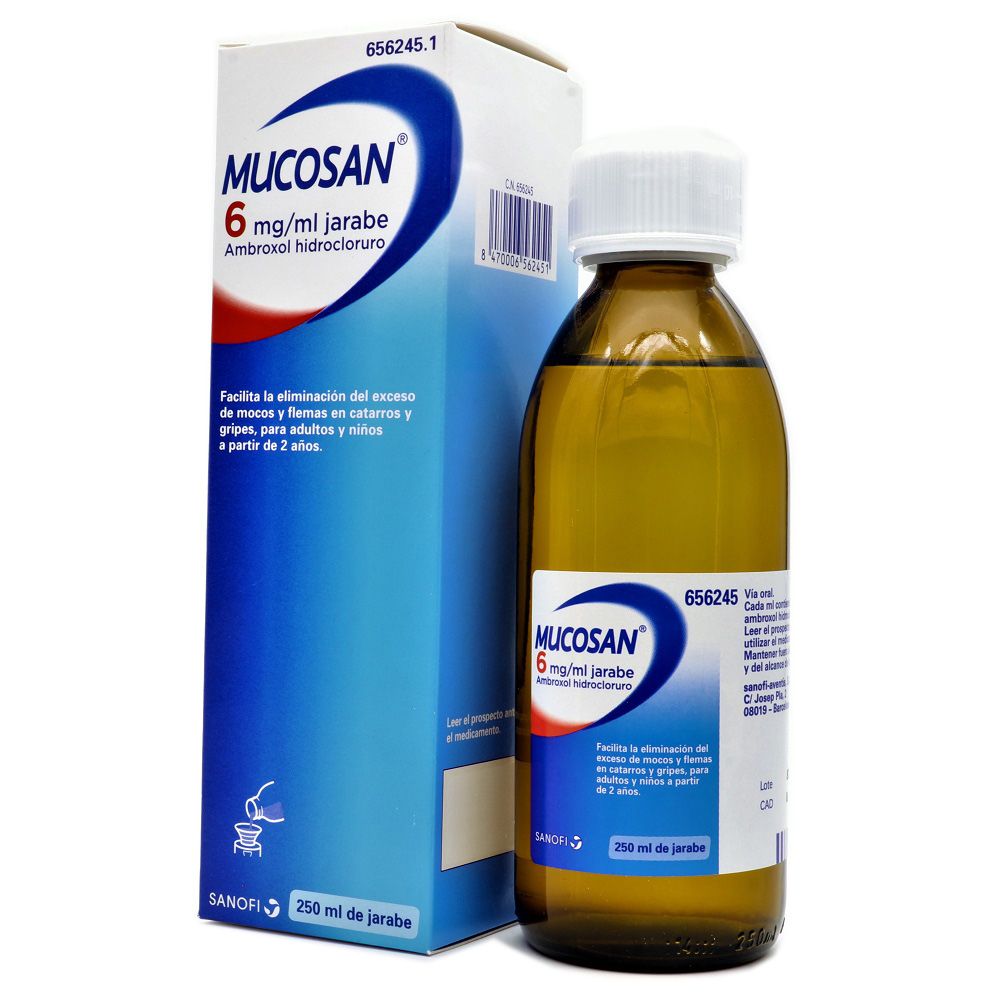 MUCOSAN 6 mg/ ml JARABE , 1 frasco de 250 ml