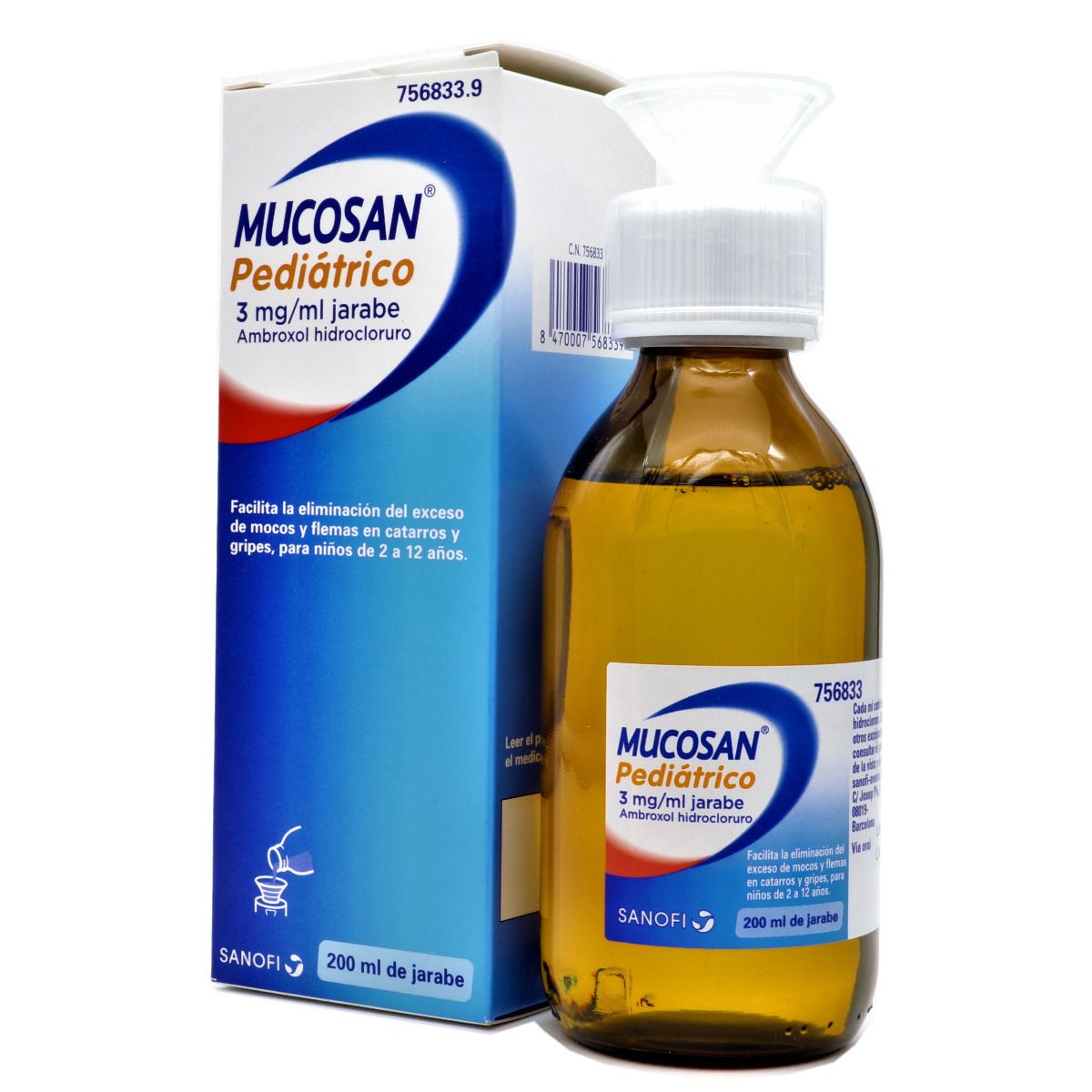 MUCOSAN PEDIATRICO 3 mg/ml JARABE , 1 frasco de 200 ml