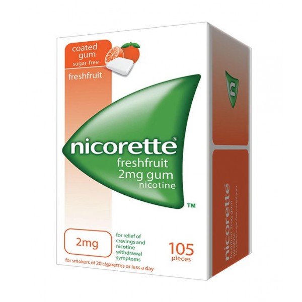 Nicorette Freshfruit 2 mg 105 Chicles