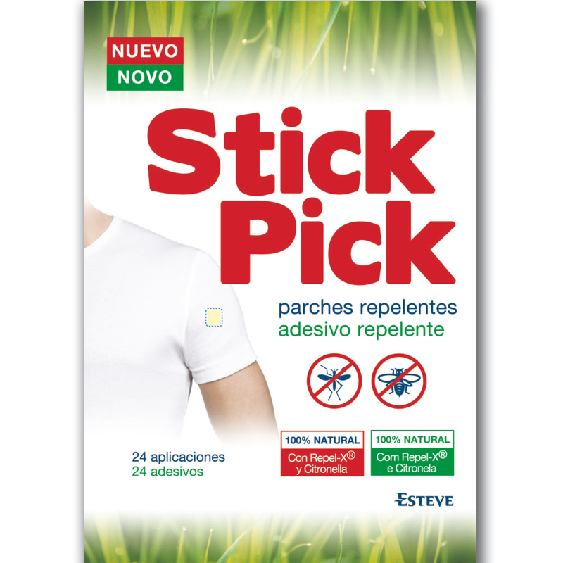 PARCHES REPELENTE DE INSECTOS STICK PICK 24 UDS