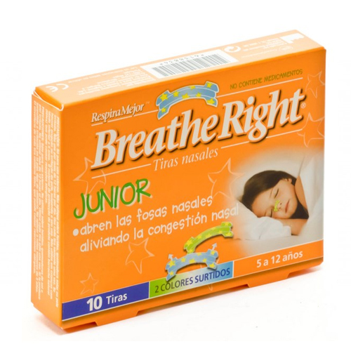 BREATHE RIGHT TIRAS NASALES JUNIOR 10 UNIDADES