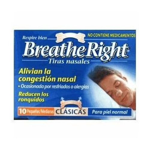 BREATHE RIGHT PEQ/MED TIRA NASAL 10 UNIDADES