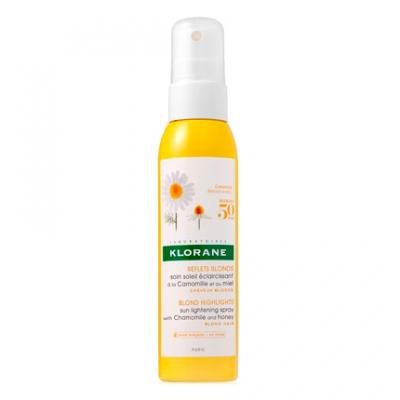 KLORANE CUIDADO SOLAR ACLARANTE CAMOMILA MIEL SPRAY 200 ML