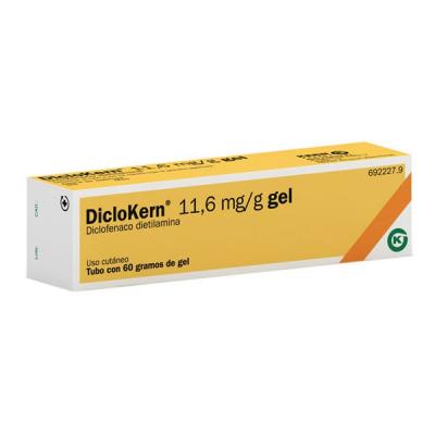 DICLOKERN 11,6 mg/g GEL , 1 tubo de 60 g