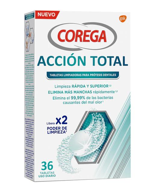 36 Tabletas Limpiadoras Acción Total Corega