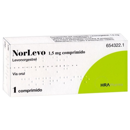 NORLEVO 1500 MICROGRAMOS COMPRIMIDO 1 comprimido