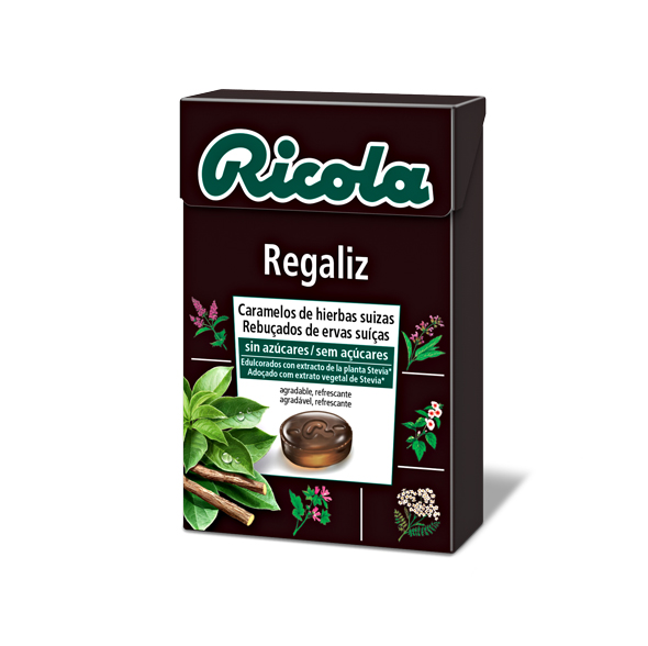 RICOLA CARAMELOS SIN AZÚCAR 50g REGALIZ
