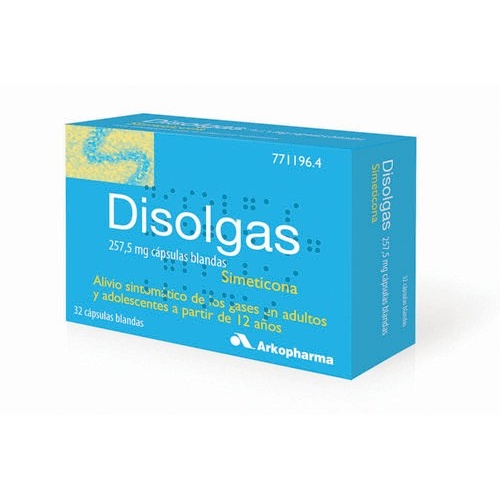 DISOLGAS 257,5 mg CAPSULAS BLANDAS., 30 cápsulas