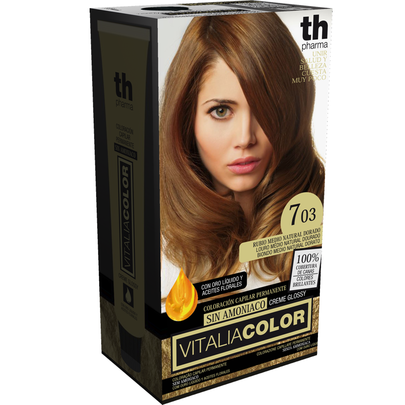 TH PHARMA VITALIA COLOR 7.03 RUBIO MEDIO NATURAL DORADO