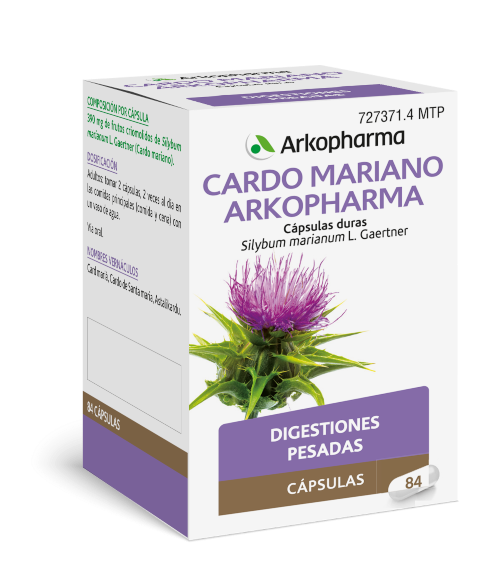 CARDO MARIANO ARKOPHARMA CAPSULAS DURAS, 84 cápsulas