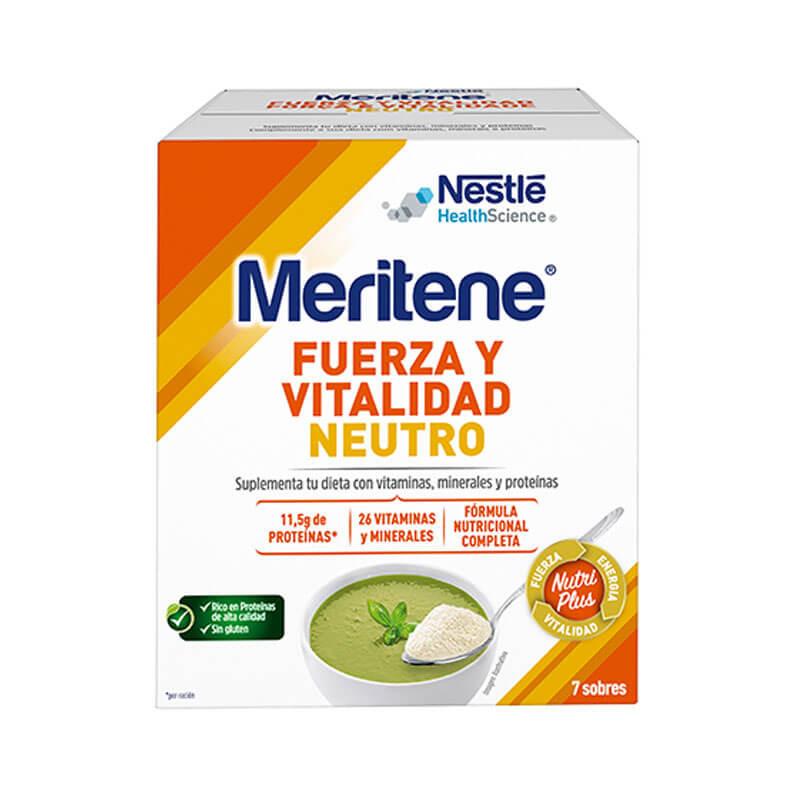 Meritene Fuerza y Vitalidad Batido Sabor Neutro 7 Sobres x 50 gr