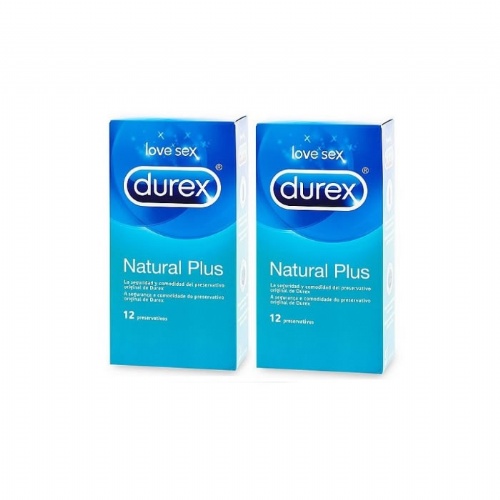 DUREX NATURAL PLUS PRESERVATIVOS 12 PRESERVATIVOS 2 CAJAS DUREX NATURAL PLUS PRESERVATIVOS 12 PRESERVATIVOS 2 CAJAS