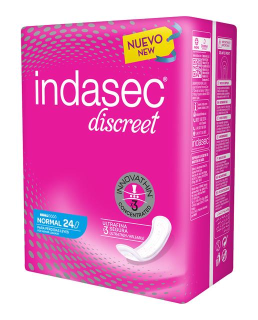 Compresa Incontinencia Discreet Normal B 24 unidades Indasec