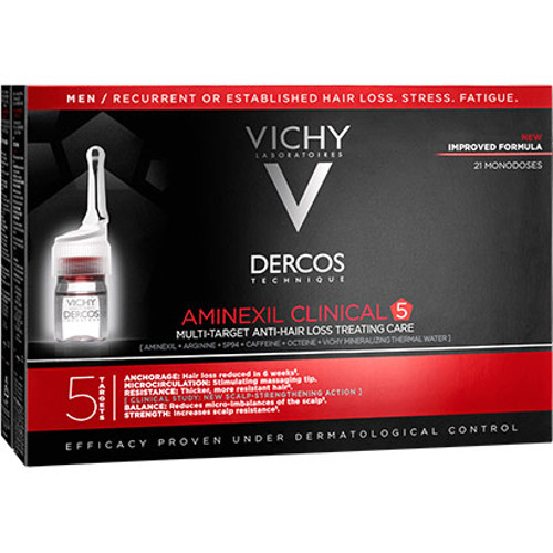 VICHY DERCOS AMINEXIL CLINICAL 5 HOMBRE 21 X 6 ML