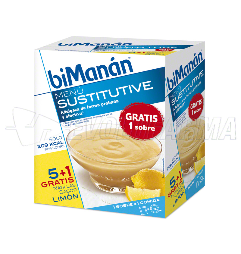 BIMANÁN NATILLAS DE LIMON,5+1 sobres