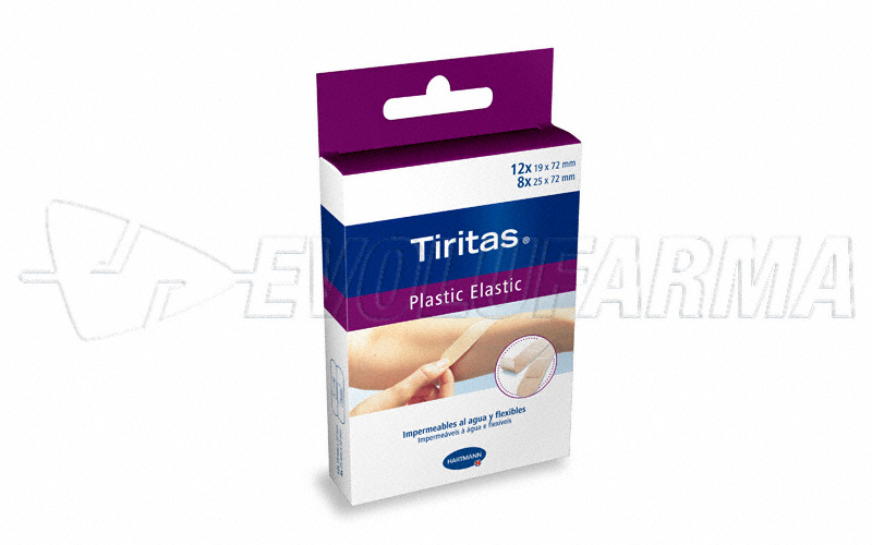 HARTMANN TIRITAS PLASTIC ELASTIC. 20 uds. (19 x 72 mm y 25 x 75 mm).