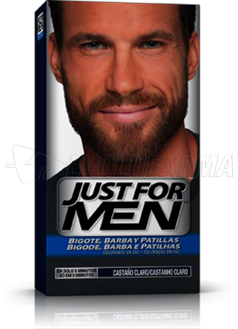 JUST FOR MEN COLORANTE EN GEL BIGOTE, BARBA Y PATILLAS CASTAÑO CLARO. 30 cc