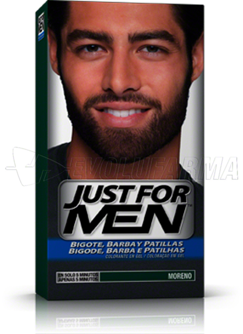 JUST FOR MEN COLORANTE EN GEL BIGOTE, BARBA Y PATILLAS MORENO. 30 cc