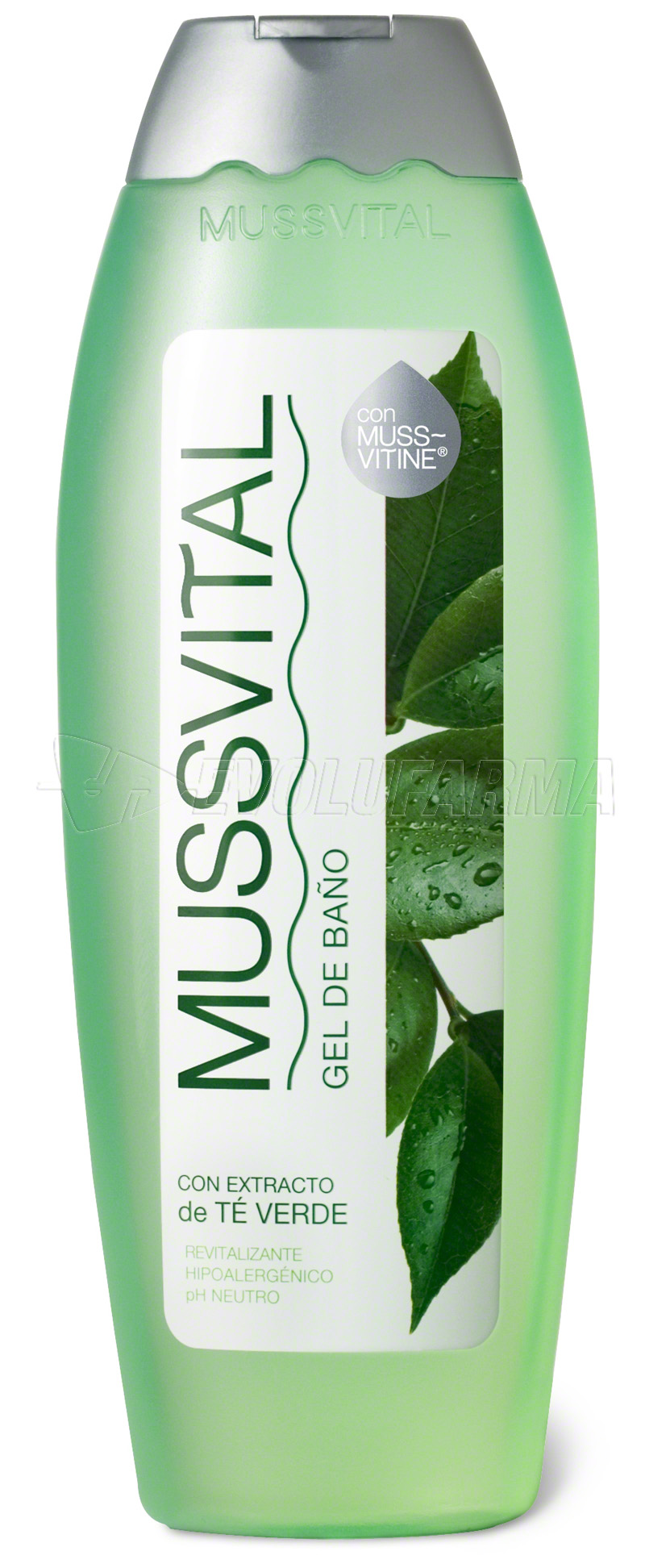 MUSSVITAL, GEL DE BANO CON EXTRACTO DE TÉ VERDE Y MUSSVITINE. Envase de 750 ml.