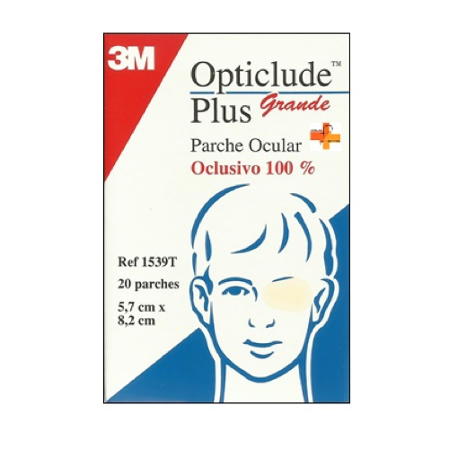 3M OPTICLUDE PLUS PARCHE OCULAR 6 CM X 5 CM 20 UDS