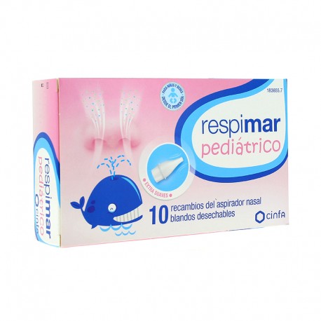 RECAMBIOS ASPIRADOR NASAL RESPIMAR PEDIATRICO 10 UNIDADES