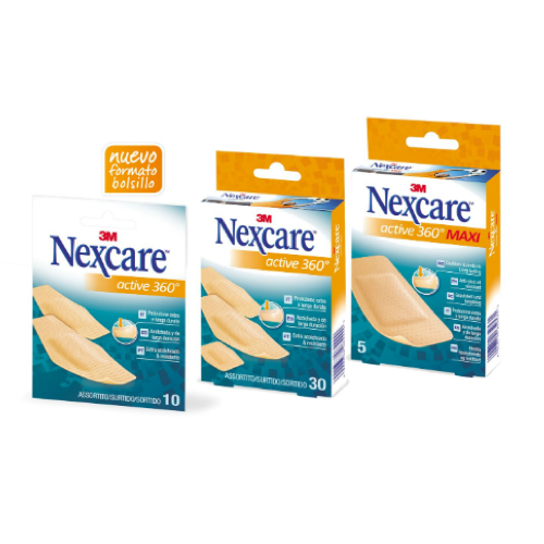 3M NEXCARE TIRITAS ACTIVE 360º SURTIDAS 20 UDS