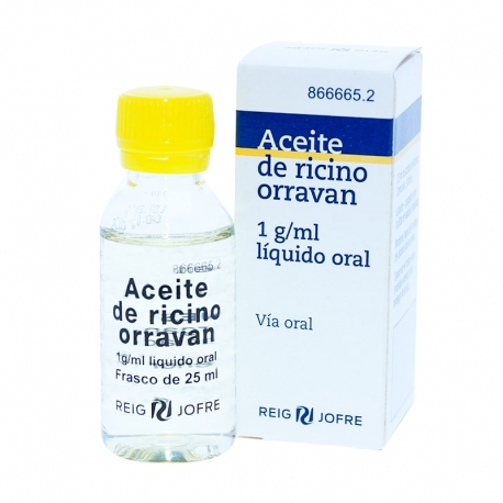 ACEITE RICINO ORRAVAN 1G/ML LIQUIDO ORAL, 1 frasco de 25 ml