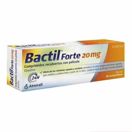 BACTIL FORTE 20 mg COMPRIMIDOS RECUBIERTOS CON PELICULA , 20 comprimidos