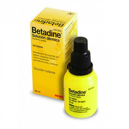 BETADINE SOLUCION DERMICA, 1 frasco de 125 ml