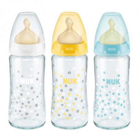 NUK FIRST CHOICE BIBERON CRISTAL 0-6 MESES TALLA M 240 ML