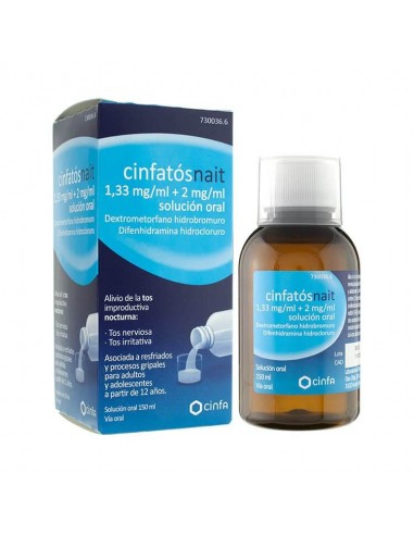 CINFATOSNAIT 1,33 MG/ML + 2 MG/ML SOLUCION ORAL, 1 frasco de 150 ml (Frasco PET)