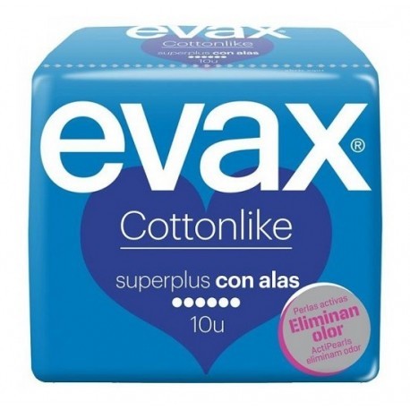COMPRESAS HIGIENICAS FEMENINAS EVAX COTTONLIKE SUPERPLUS 10 COMPRESAS COMPRESAS HIGIENICAS FEMENINAS EVAX COTTONLIKE SUPERPLUS 10 COMPRESAS