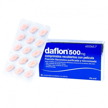 DAFLON 500 mg COMPRIMIDOS RECUBIERTOS, 60 comprimidos