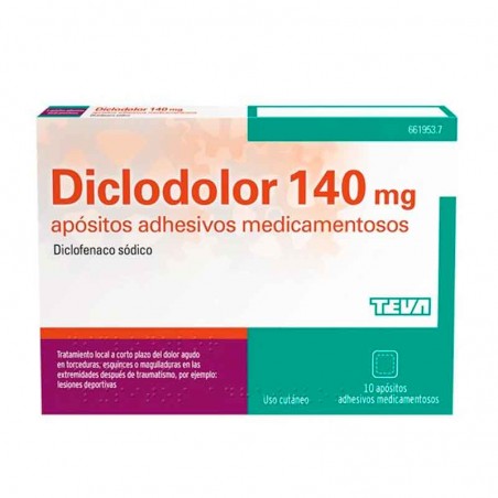 DICLODOLOR 140 MG APOSITOS ADHESIVOS MEDICAMENTOSOS 10 apósitos