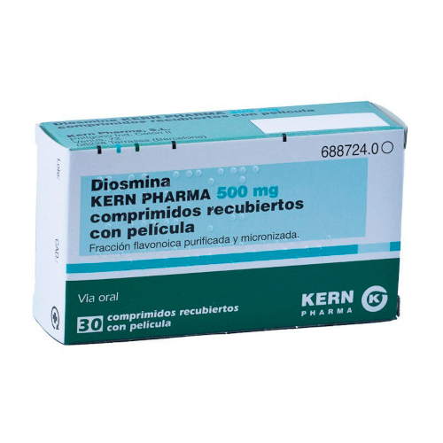 DIOSMINA KERN PHARMA 500 mg COMPRIMIDOS RECUBIERTOS CON PELICULA , 30 comprimidos