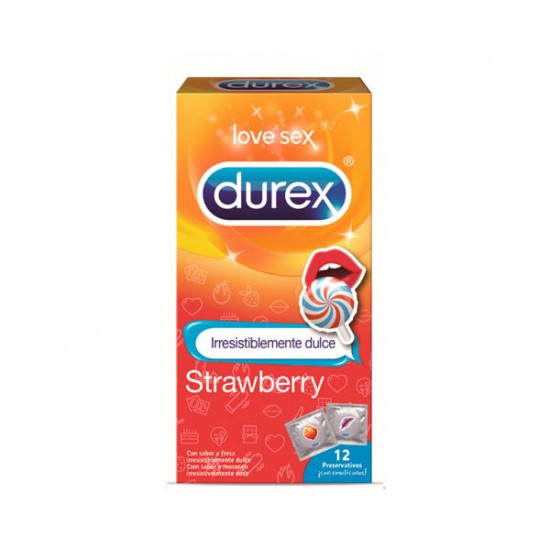 DUREX STRAWBERRY PRESERVATIVOS 12 U
