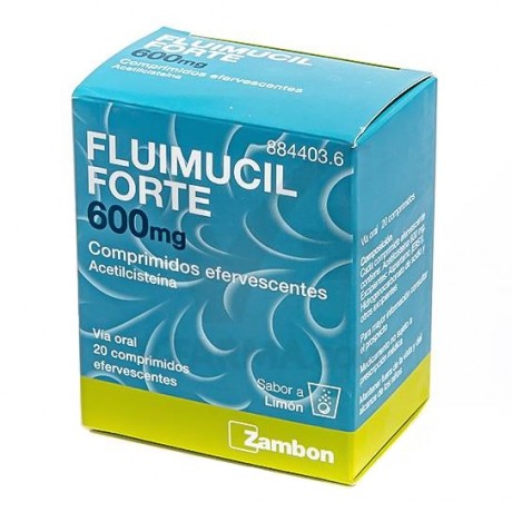 FLUIMUCIL FORTE 600 mg COMPRIMIDOS EFERVESCENTES , 20 comprimidos