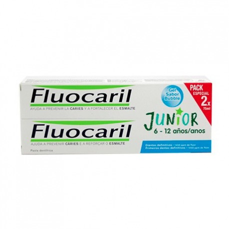 FLUOCARIL JUNIOR 6-12 AÑOS GEL 2 X 75 ML BUBBLE