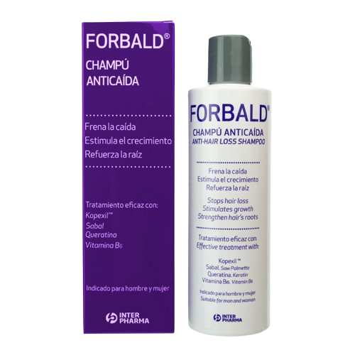 FORBALD CHAMPÚ ANTICAÍDA. Envase de 250 ml.