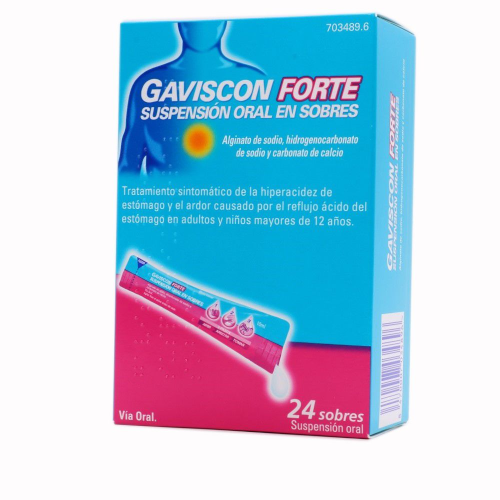 GAVISCON FORTE SUSPENSION ORAL EN SOBRES , 24 sobres